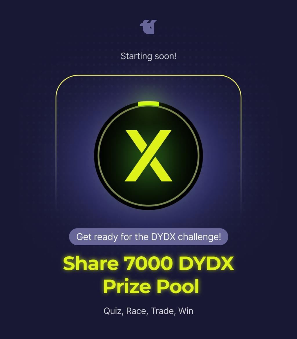 Cryptobahay's tweet photo. 🚀 Don't miss the $DYDX Quiz – your chance to win a share of 800 $DYDX!

To participate:
1️⃣ Register on @WhiteBit and complete KYC via this link: https://t.co/nvNMYA0xae
2️⃣ Answer all 10 questions about DYDX correctly in the Google form, including your WhiteBIT nickname.

📚 Study the @dYdX platform and token for the answers!

👉Bonus: Join the DYDX Deposit Race or Trading Competition to double your prize from 16 DYDX to 32 DYDX!

🗓️ Start: September 26, 13:00 (UTC)
🗓️ End: October 3, 13:00 (UTC)

More details: https://t.co/ekdfN1w9BM