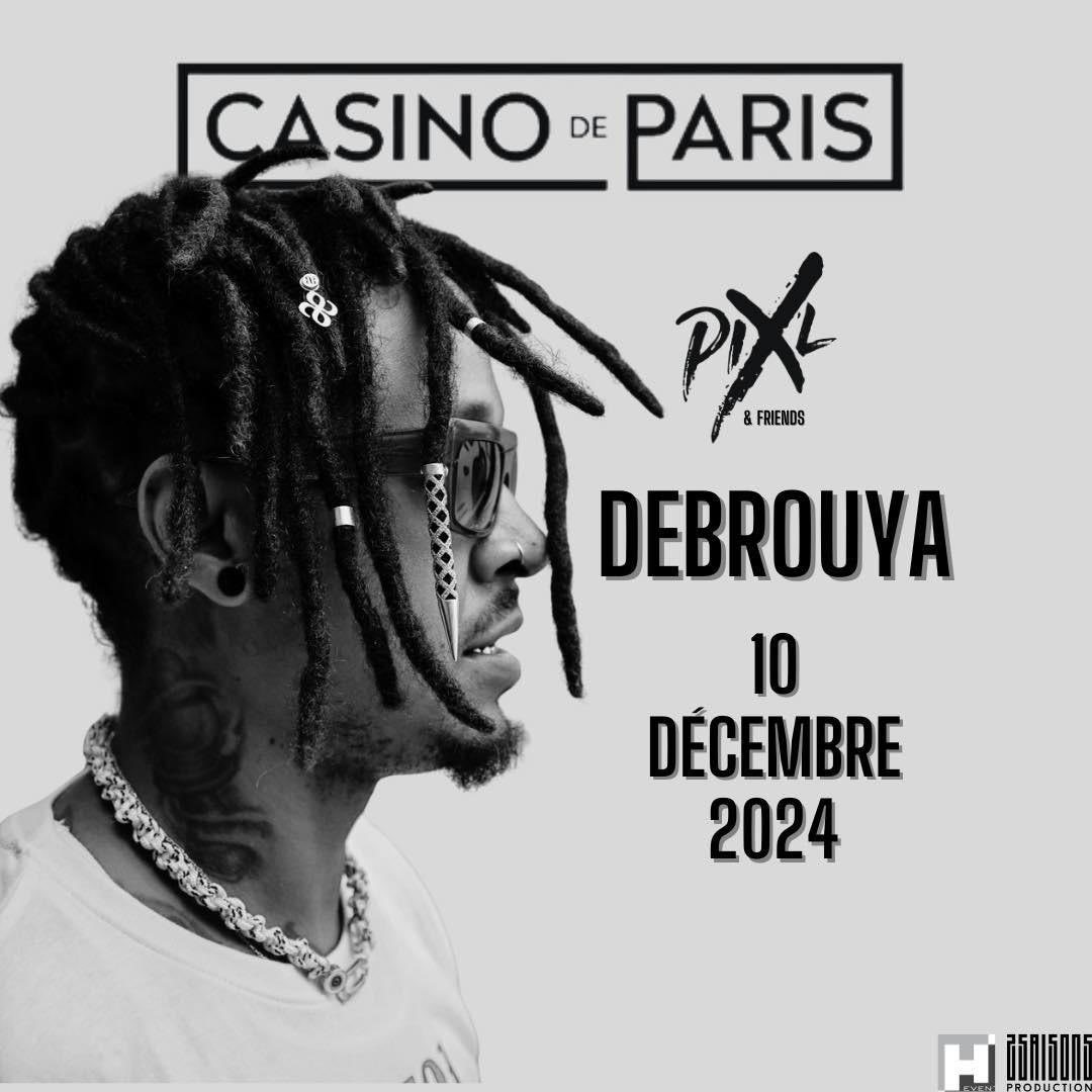 debrouya's tweet image. Rendez-vous le 10 décembre au @leCasinodeParis pour le concert de @Pixl974 #debrouyas !!! 🥂Toast