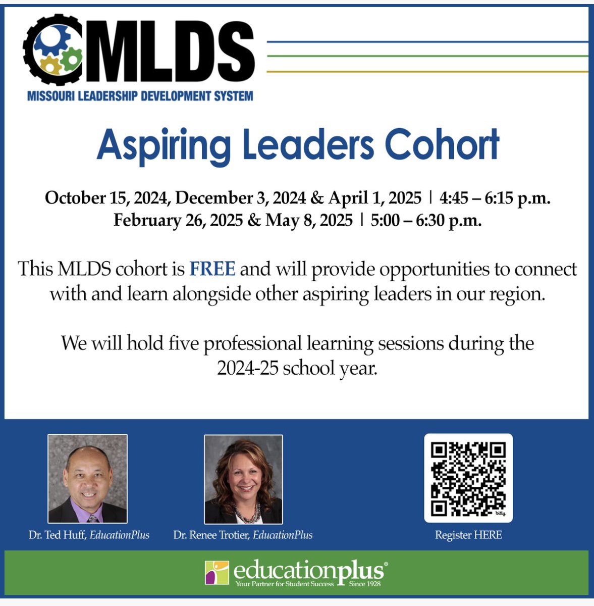 We still have spots available in our Aspiring Leaders cohort for teachers interested in pursuing school administration. This cohort is for teachers working toward or finished with their educational leadership degree. It’s FREE and meets after school.