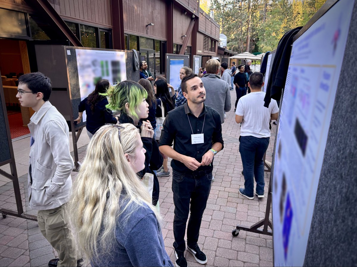 ucd_physiology's tweet photo. Posters among the pines!—It was a wonderful evening session at the #PMB retreat; trainees presented their research posters and votes were cast for contest winners! https://t.co/E2dKxciqmm