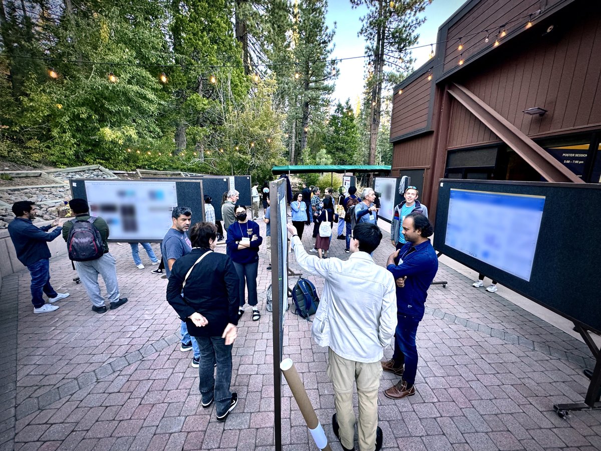 ucd_physiology's tweet photo. Posters among the pines!—It was a wonderful evening session at the #PMB retreat; trainees presented their research posters and votes were cast for contest winners! https://t.co/E2dKxciqmm