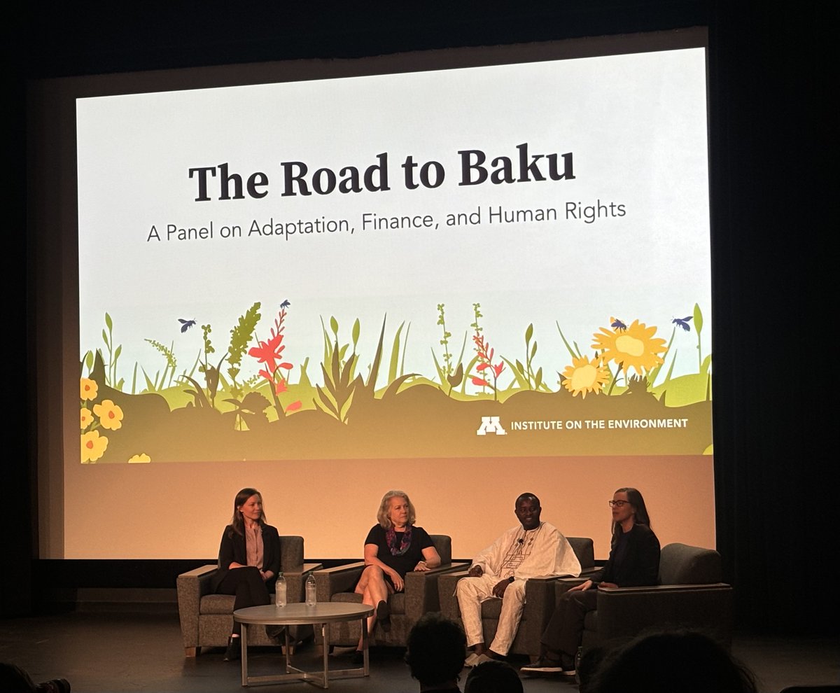 UofM Human Rights Center (@uofmhrc) on Twitter photo <a href="/Dr_Dampha/">NFAMARA K. DAMPHA</a> (UMN NatCap TEEMS) Susanna Gibbons (<a href="/CarlsonNews/">Carlson School of Management</a> Funds Enterprise), and HRC Executive Director Amanda Lyons present the keynote conversation about the importance of
<a href="/COP29_AZ/">COP29 Azerbaijan</a> at <a href="/UMNIonE/">Institute on the Environment UMN</a>'s annual conference. Moderated by Beth Mercer-Taylor. <a href="/Dr_Dampha/">NFAMARA K. DAMPHA</a> (UMN NatCap TEEMS) Susanna Gibbons (<a href="/CarlsonNews/">Carlson School of Management</a> Funds Enterprise), and HRC Executive Director Amanda Lyons present the keynote conversation about the importance of
<a href="/COP29_AZ/">COP29 Azerbaijan</a> at <a href="/UMNIonE/">Institute on the Environment UMN</a>'s annual conference. Moderated by Beth Mercer-Taylor.
