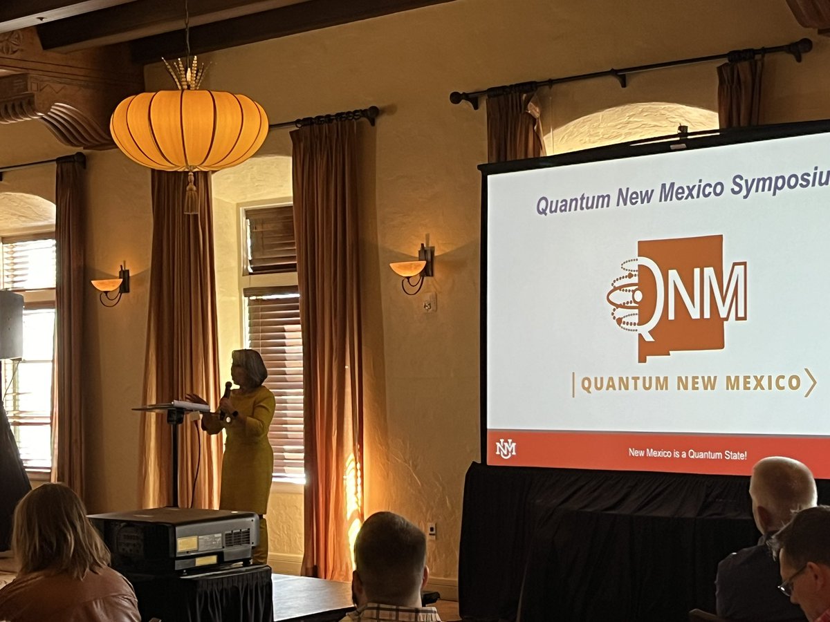 Governor Michelle Lujan Grisham delivers Keynote address at the Quantum New Mexico Symposium. QNM.UNM.edu.
