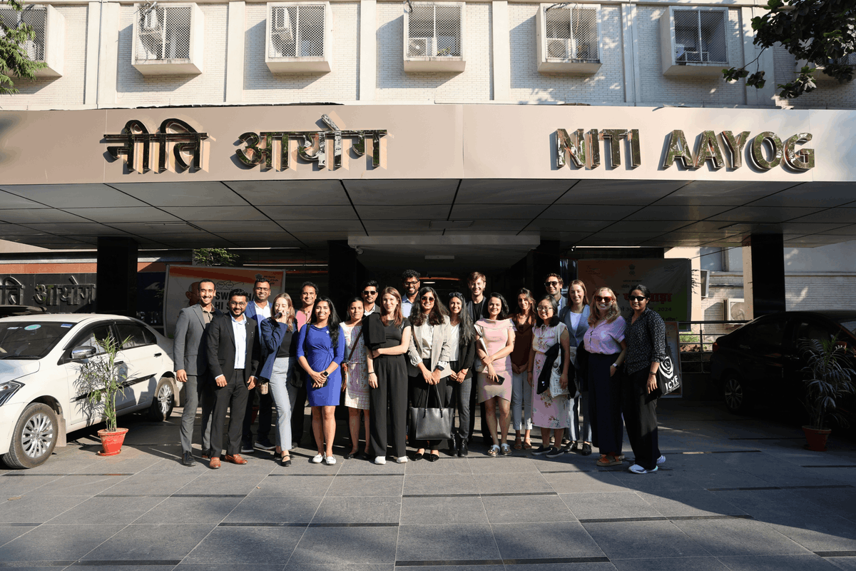 ORFAmerica's tweet photo. Day 4 of the #Emerging #Climate #Leaders study trip to 🇮🇳 included meetings with the Clean Energy International Incubation Centre, @NITIAayog, @EACtoPM, and @USAndIndia DCM Jorgan Andrews. #ECL24 https://t.co/ef1uymb8iQ