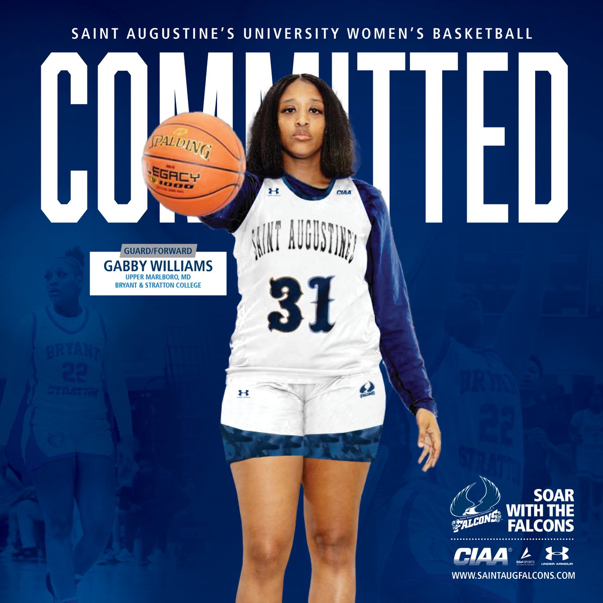 Soaring with Falcons 💨💙 so excited to welcome G Baby to SAU #gofalcons #sauwbb #Support