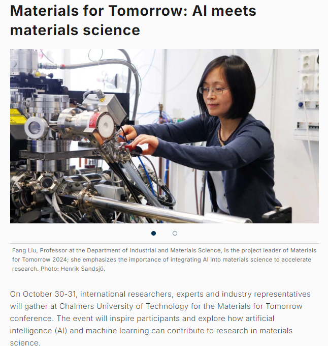 “Come and be inspired! Participate in workshops, listen to lectures and try working with AI yourself. The conference welcomes researchers, PhD students, master students and industry representatives. MFT is a place for inspiration.” Read more &amp; register ⬇️ chalmers.se/en/current/new…