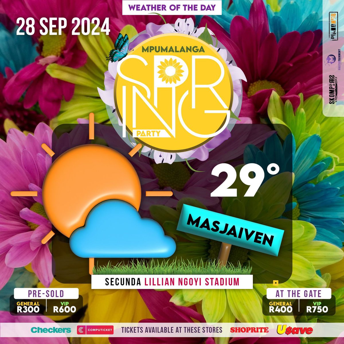 destinyzee's tweet photo. 🌸 Join us for an unforgettable weekend in Mpumalanga filled with music, nature, and relaxation! 🎶🌿

📅 Save the dates: September 28th - September 30th, 2024 | ⏰ 12:00 PM onwards

📍Location: Secunda, Mpumalanga, South Africa

🎵 Live performances by Kabza De Small, Mawhoo, DJ Maphorisa, Young Stunna, and more! 🎤🎸

🌿 Enjoy picnics, local food, and a relaxing atmosphere amidst the beauty of Mpumalanga's spring! 🍃🍴

🎟️ Book your tickets now for a weekend getaway like no other! 🎫✨

#MpumalangaSpringParty