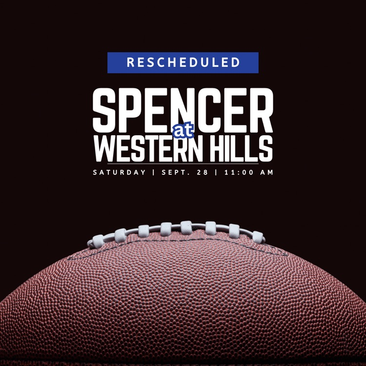 Tonight's football game at Western Hills has been postponed until tomorrow, 9/28, at 11:00am. Come out to Frankfort and support the Bears!