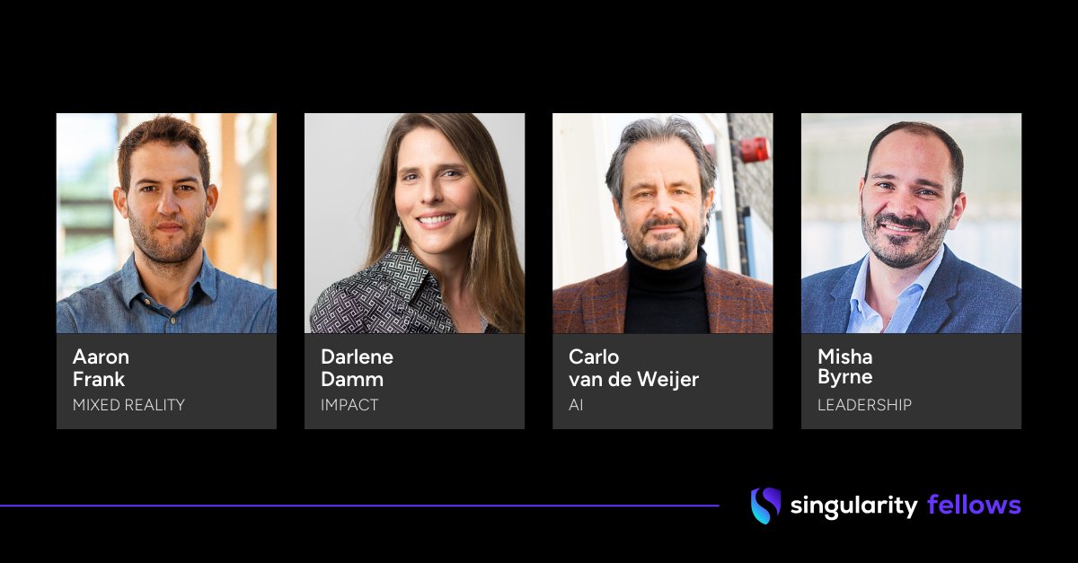 singularityu's tweet photo. Over the past months, we've reviewed applications from our brilliant Expert community, seeking those who embody our ethos of exponential thinking and technological innovation. Today, we're proud to introduce the first cohort of Singularity Fellows.

As we continue to expand this initiative, we'll be welcoming more Fellows to cover all of our Technology and Application Areas. Their expertise and vision will be instrumental in our ongoing mission to educate, inspire, and empower leaders to imagine and create breakthroughs powered by exponential technologies.