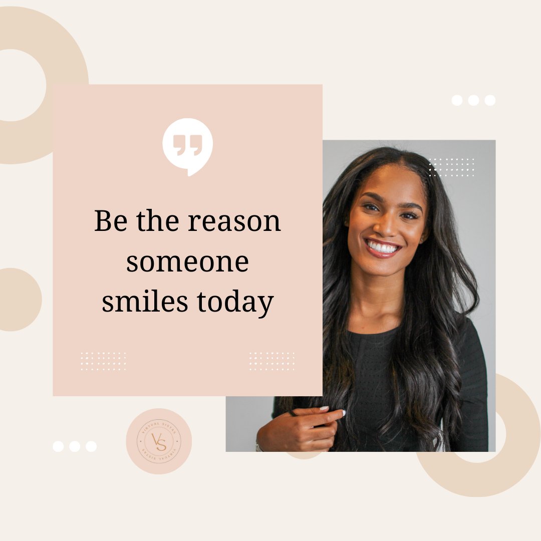 virtualsistas's tweet photo. ✨Reminder✨
.
Be the reason someone smiles today
.
.
.
.
.
.
.
.
#Virtualsistas #VirtualAssistantService #AIHelp #VirtualWorkforce #OnlineSupport #TechAssistant #OfficeAutomation #OutsourcedTasks #TaskSolver #BusinessProductivity #TaskHandler #TechSupportVA https://t.co/6coiucI1t3