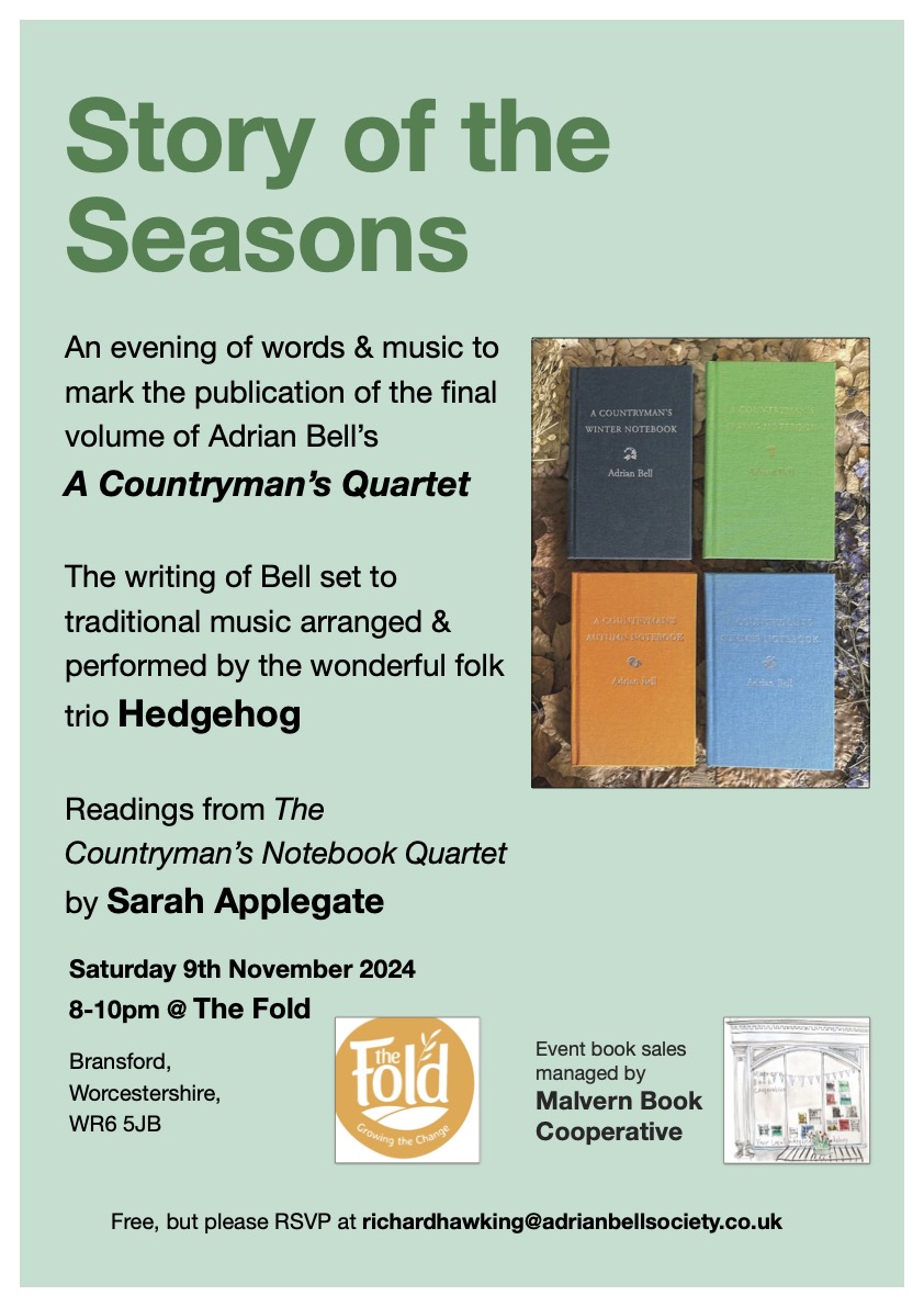 Richard Hawking (@the_fields_edge) on Twitter photo To celebrate the publication of A Countryman's Autumn Notebook, a specially arranged song cycle of extracts from all four of <a href="/FoxedQuarterly/">Slightly Foxed | Magazine, Small Press, Podcast</a>'s volumes will be performed in the beautiful Cart House at <a href="/TheFoldCIC/">The Fold</a> - a organic farm in Worcestershire.
Please DM me to reserve seats. To celebrate the publication of A Countryman's Autumn Notebook, a specially arranged song cycle of extracts from all four of <a href="/FoxedQuarterly/">Slightly Foxed | Magazine, Small Press, Podcast</a>'s volumes will be performed in the beautiful Cart House at <a href="/TheFoldCIC/">The Fold</a> - a organic farm in Worcestershire.
Please DM me to reserve seats.