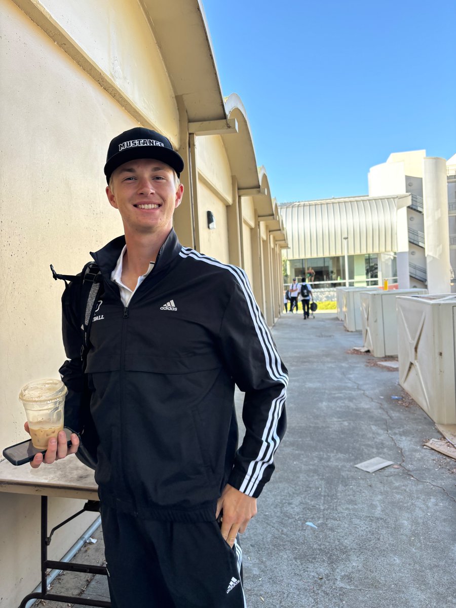 Suited up and locked in. Cal Poly EQ team riding with the Mustangs to handle business in Northern Colorado. Let’s make moves. 🐎💼 #RideHigh #MustangMentality #CalPolyFootball