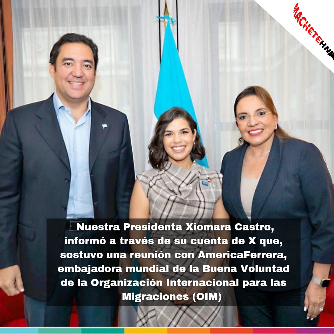 machetehn2009's tweet image. #SECAPPHInforma |  Nuestra Presidenta @XiomaraCastroZ, informó a través de su cuenta de X que, sostuvo una reunión con @AmericaFerrera, embajadora mundial de la Buena Voluntad de la Organización Internacional para las Migraciones (OIM) 🫂🫱🏻‍🫲🏼 

#SECAPPH #XiomaraenLaONu #OIM
