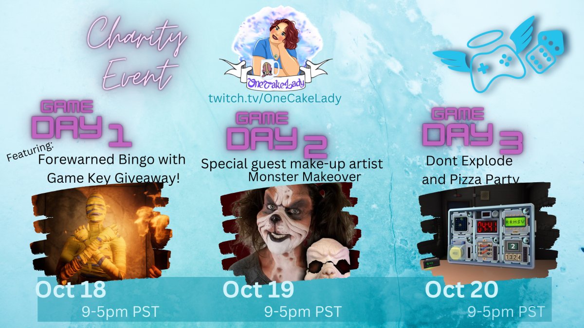 OneCakeLady's tweet photo. ๐ Hey all! My @ExtraLife4Kids Game Day Extravaganza is almost here! ๐ฎ Get ready for 3 days of gaming chaos, all to help kids! #GameDay2024 #CaffeinatedChaos #GiveBackGameOn ๐ฅ@SacExtraLife @CMNatUCDavis
Stay tuned for more updates and prepare to game for a great cause! ๐๐ช https://t.co/LuwqmlSIRr