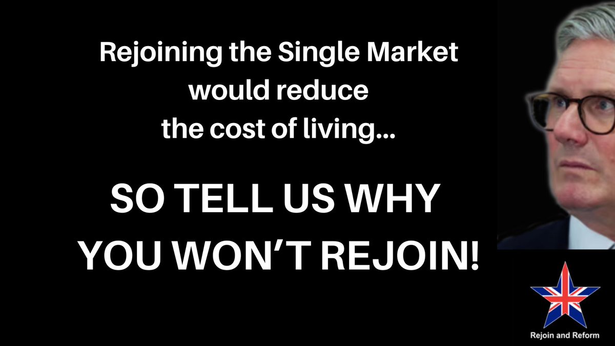 PEOPLE ARE DESPERATE FOR YOU TO DO SOMETHING TO REDUCE THE COST OF LIVING…

The one thing that would reduce the cost of living and make a real difference to people’s lives would be to rejoin the Single Market. You refuse to do so and you won’t tell us why.

THIS IS UNACCEPTABLE!