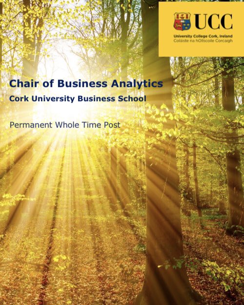 amcdonnell_hrm's tweet photo. We’re hiring @CUBSucc @UCCResearch for a Chair in Business Analytics as part of UCC Futures: Artificial Intelligence and Data Analytics  https://t.co/1UbWno9pzu https://t.co/FnEa2vmG97