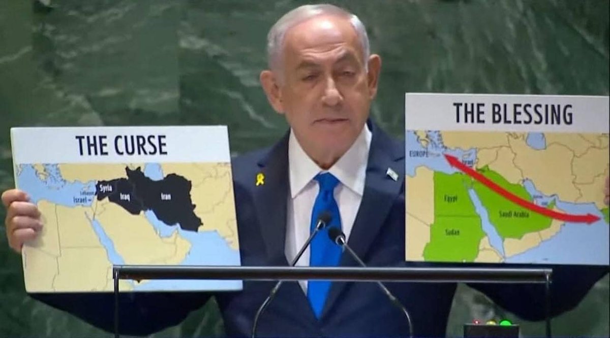 لما شفت المشهد وهو يصنف البلاد بين النعمة واللعنة لا أدري لماذا جال بخاطري شكل المسيخ الدجال في آخر الزمان وهو يقدّم للخلق الجنة والنار
🤔