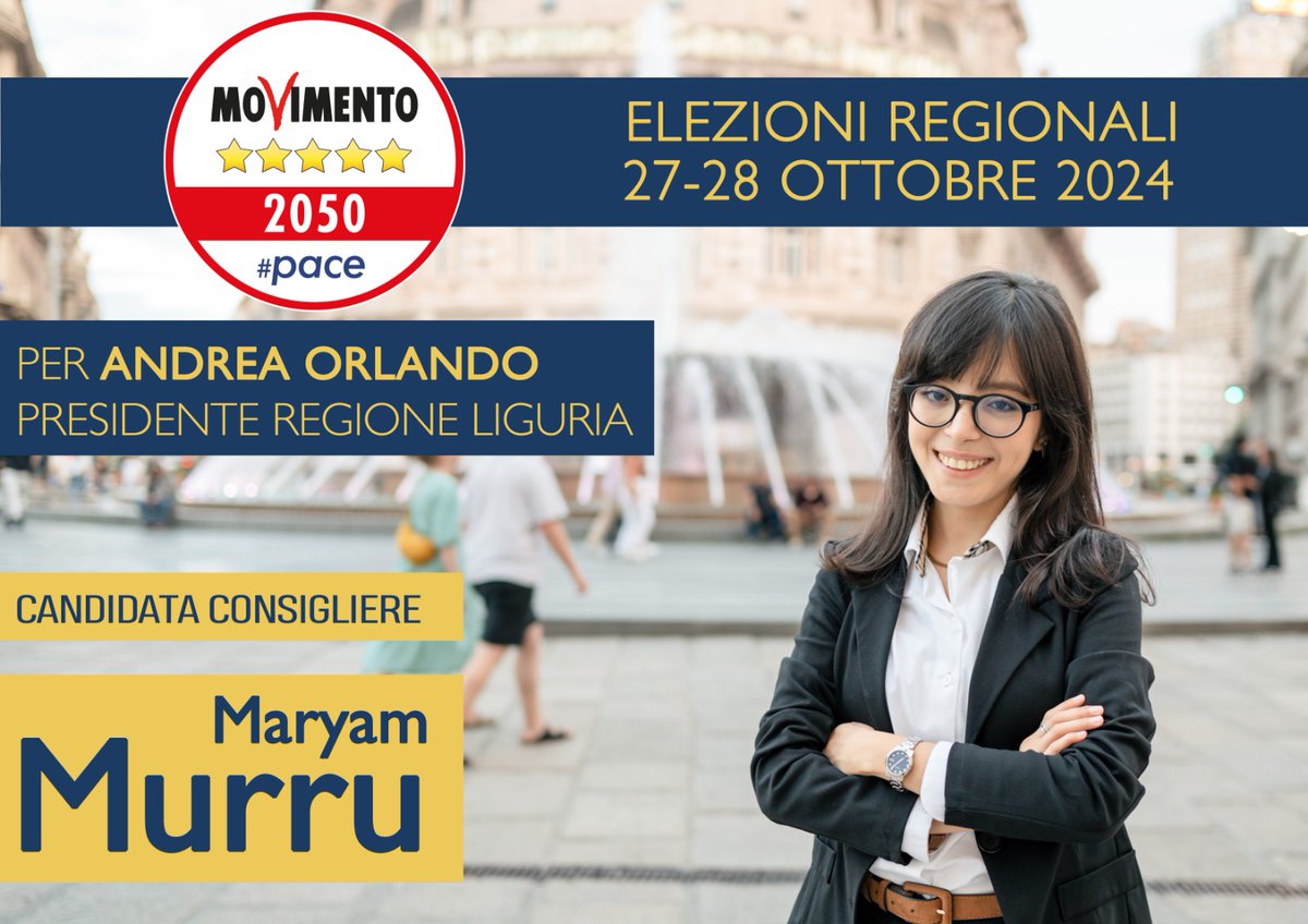 MurruMaryam's tweet photo. Annuncio la mia candidatura alle elezioni regionali per il @Mov5Stelle ! 

Le mie esperienze in Francia, sia negli studi che nella vita politica e associativa, mi hanno permesso di vedere da vicino come i giovani possano davvero fare la differenza in politica.
#ElezioniRegionali https://t.co/yXdtUTDUtv