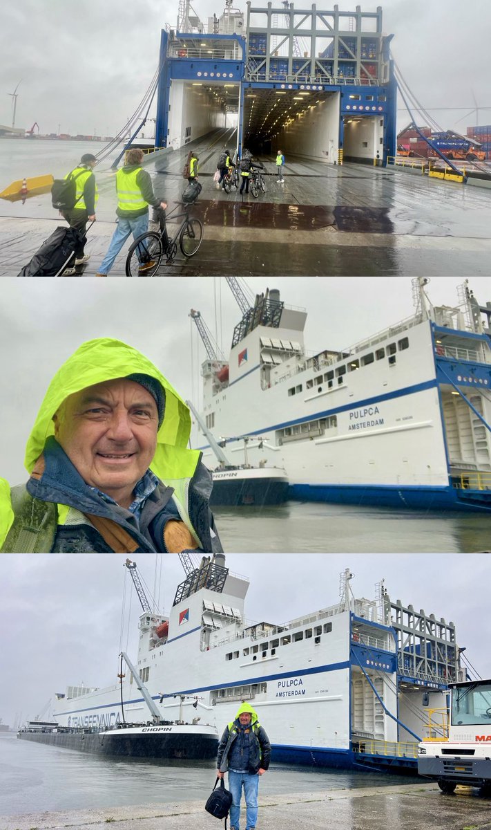 OgilvieCJ's tweet photo. 🇧🇪🚢 Antwerp - #CargoShipTrip24.
I’m boarding Pulpca, a 28,000t cargo ship, my home for the next 8 days as  I travel ‘passenger’ to Finland &amp; back.
This is already amazing, &amp; we’re still in dock!

Far more pics &amp; txt to share 
🎞️📸Photos &amp; blog:
https://t.co/DIgfVztlVe https://t.co/KVfjxqtcR2
