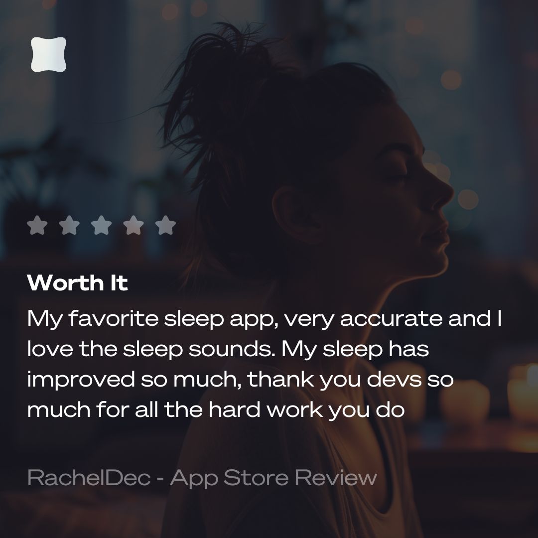 My sleep has improved = the best feedback  we can hope for 💜