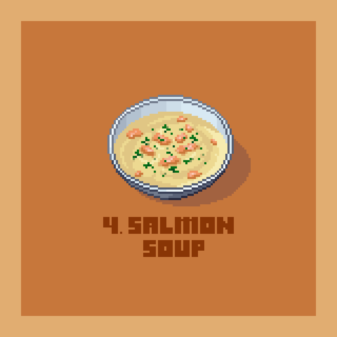 creamy salmon soup! 🍂

#pixelart