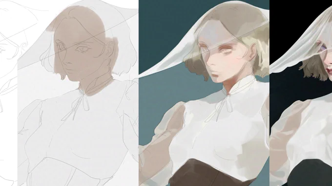A tutorial on sheer fabric was just released on my Patreon, along with its speedpaint video.  #arttutorial #art #illustration 