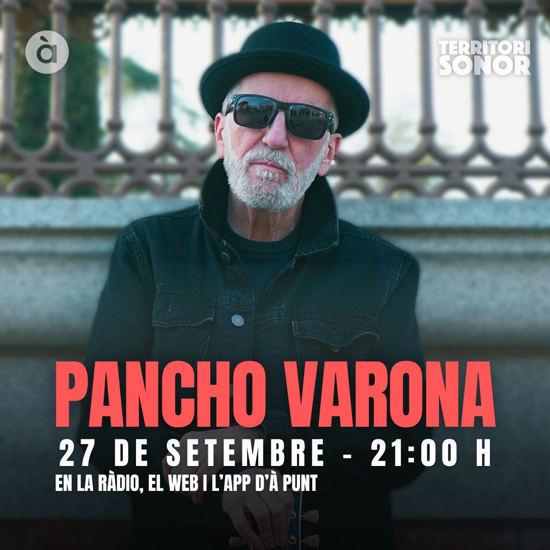 Territori Sonor (@territoriapunt) on Twitter photo 🎶 Esta nit en #TerritoriSonor:
🎤 Viurem en directe el <a href="/truenorayofest/">Truenorayo Fest</a>.
🎙 Parlarem amb <a href="/Panchovarona/">Pancho Varona</a>.
🎷 Tindrem #LaXalaDeLesMuses amb #CateGiorgi i #LAlgoritmeSonor amb <a href="/FrankSurimi/">Frank.Surimi</a>.
⏰ A les 21:00 h.
📻 En la ràdio i el web d’<a href="/apunt_media/">À Punt</a>.
#ÀPunt #ÀPuntRàdio 🎶 Esta nit en #TerritoriSonor:
🎤 Viurem en directe el <a href="/truenorayofest/">Truenorayo Fest</a>.
🎙 Parlarem amb <a href="/Panchovarona/">Pancho Varona</a>.
🎷 Tindrem #LaXalaDeLesMuses amb #CateGiorgi i #LAlgoritmeSonor amb <a href="/FrankSurimi/">Frank.Surimi</a>.
⏰ A les 21:00 h.
📻 En la ràdio i el web d’<a href="/apunt_media/">À Punt</a>.
#ÀPunt #ÀPuntRàdio