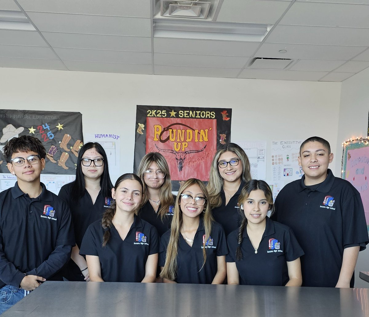 SocorroHS_Edu's tweet photo. Our juniors with the new uniforms!🩵🐾❤️@bbau_SHS @VGomez_SHS https://t.co/CXBfGFvnvk
