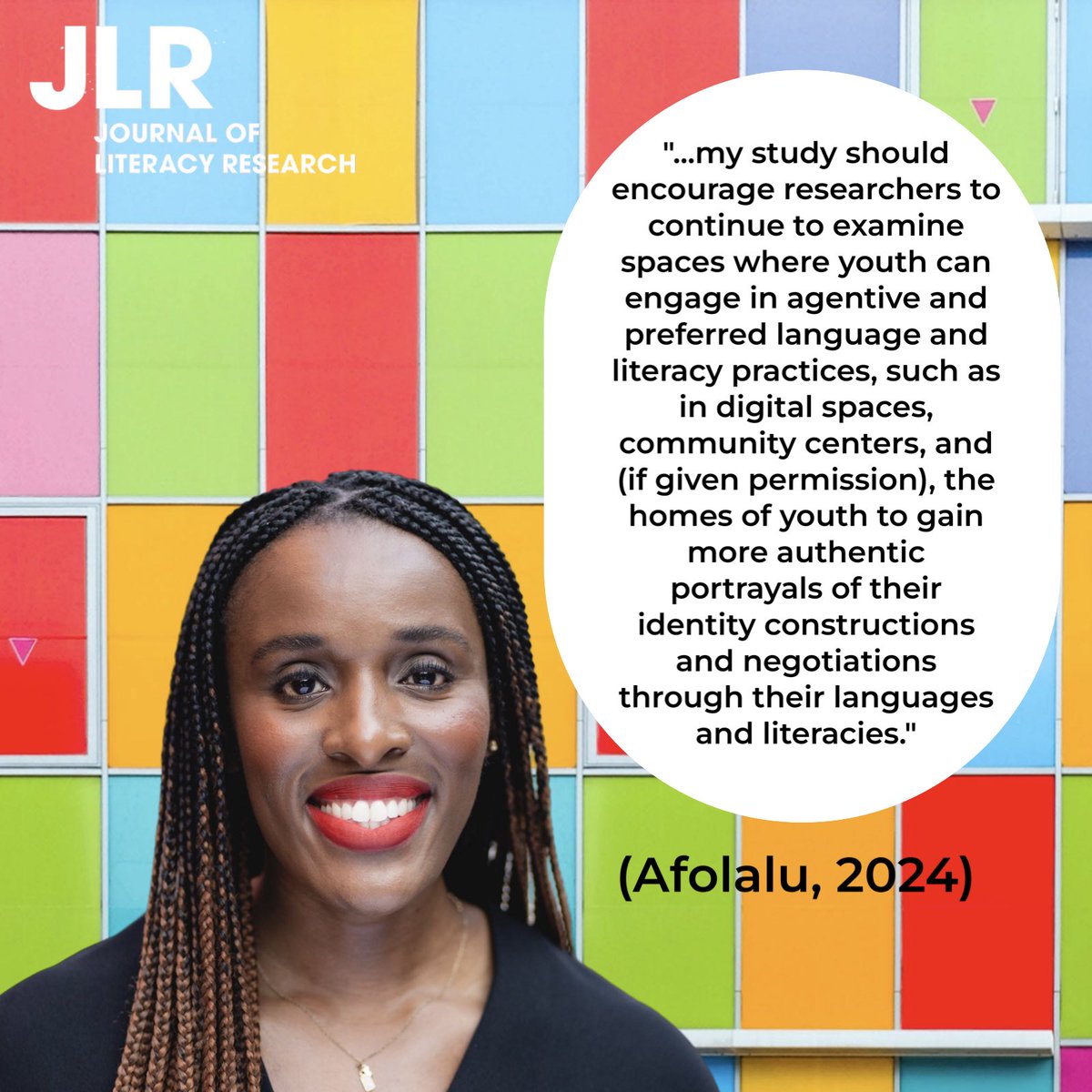 In JLR's most recent issue, Dr. Lakeya Afolalu's study examines immigrant youth of color ethnoracial identity constructions through their digital literacy practices.  Read Dr. Afolalu's study here: doi.org/10.1177/108629…