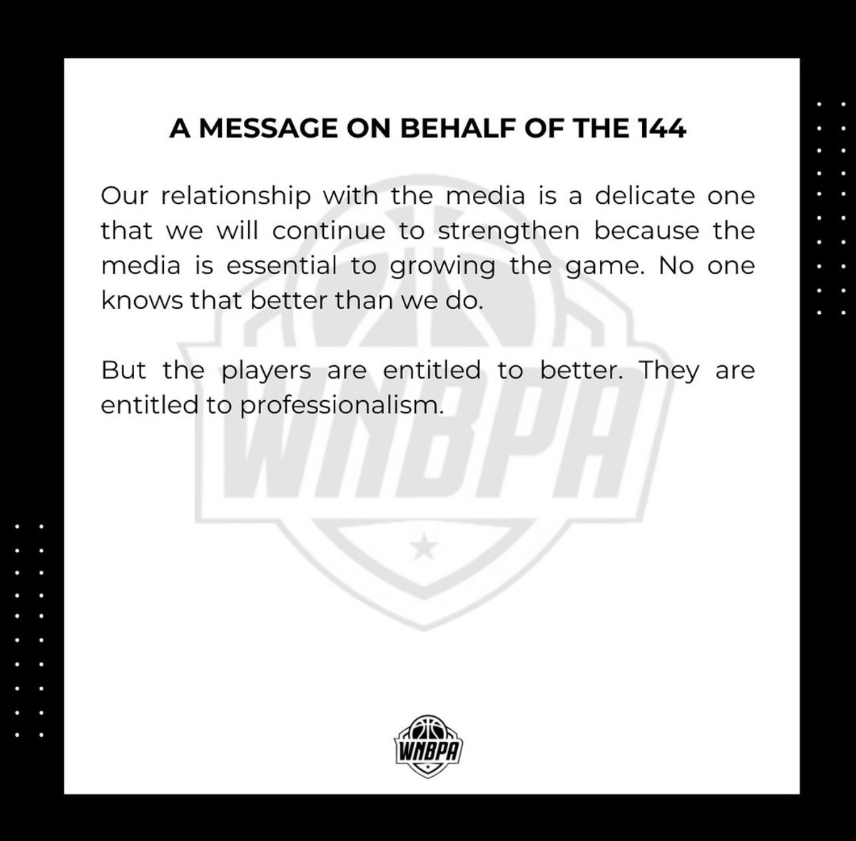 robertawbb's tweet photo. “To unprofessional members of the media like Christine Brennan:

…

You have abused your privileges and do not deserve the credentials issued to you. And you certainly are not entitled to any interviews with the members of this union or any other athlete in sport” https://t.co/HMhAmbgqPU