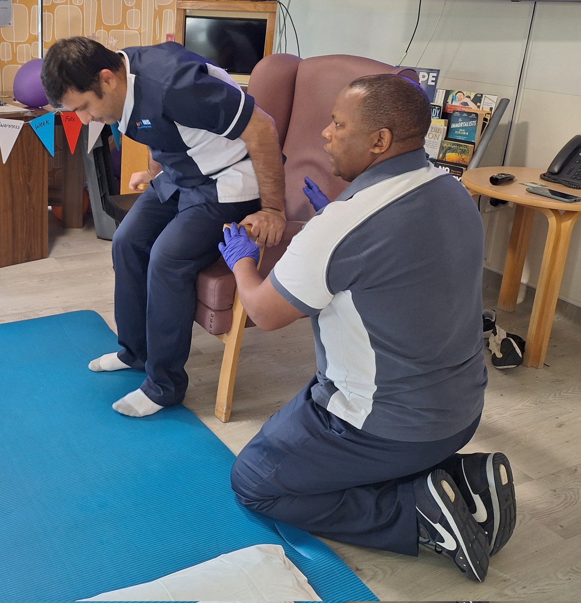 It's Falls Awareness week 2024 <a href="/NELFT/">North East London NHS Foundation Trust (NELFT)</a> ...  the final activity of the week at  #AinslieRehab ... demonstrating the important technique of backward chaining to patients ...
<a href="/NELFT_AHP/">NELFT AHP</a>
<a href="/nelftqis/">NELFT Quality Improvement Services</a> 
<a href="/nelft_effective/">NELFT Clinical Effectiveness Team</a> 
#RightToRehab