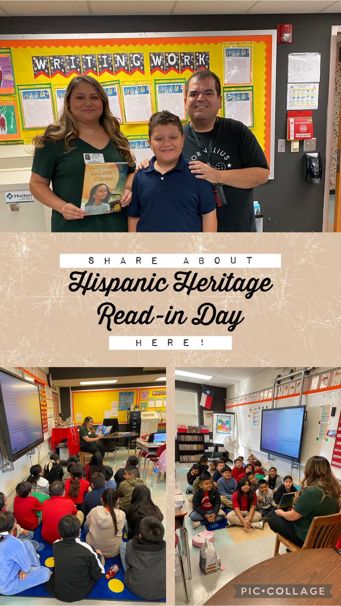 Thank you Mrs. Lopez for volunteering during our Hispanic Heritage Read-in Day!!! <a href="/CorneliusElem/">Cornelius Elementary</a>