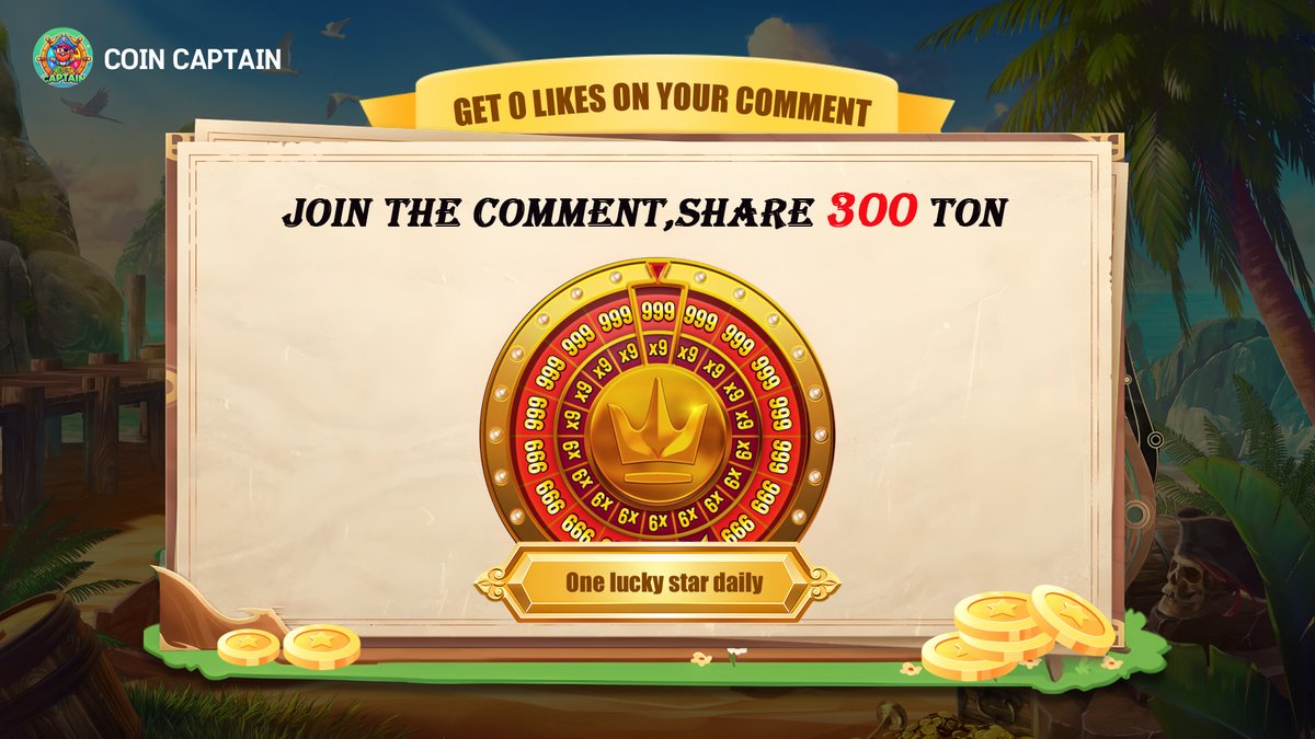🎊300 $TON #Giveaway ! 

🌟Let's play a game! 🌟

If your comment receives 0 likes, you'll receive a DM with a $TON gift! Each day brings a new lucky star until all gifts are gone!

To Enter:
Follow me and comment.
Join :t.me/CoincaptainGam…

#AirdropGiveaway  Good luck! 🌟