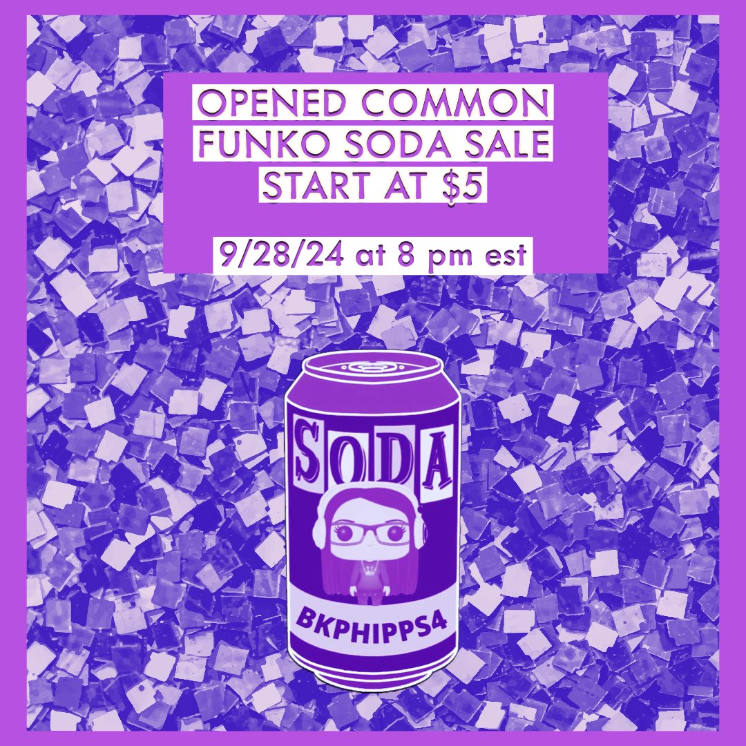 KristinaPhipps's tweet photo. Please click on the link and save it. Live auction 9/28 at 8 pm est #funko #funkosoda #funkofamily #funkocommunity #funkocollector #funkoforsale https://t.co/LxPpLcirSF https://t.co/7kqPItpbgU