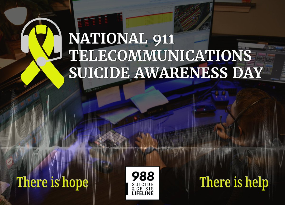 CulpeperPD's tweet image. Today is National 911 Telecommunications Suicide Awareness Day. Dispatchers are the "first" first responders, the voices on the other side of your phone &amp;amp; our radio. The @988Lifeline
is available by phone or text. #Dispatcher #SuicideAwareness #GotYour12 #IWillListen #IWillTalk