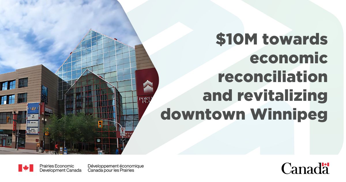 Today, $10M in PrairiesCan funding was announced to support TN-SCO Housing 92 Inc. to redevelop Portage Place and create a community space for entrepreneurs, non-profits, and community members. #PrairiesCanFunded canada.ca/en/prairies-ec…