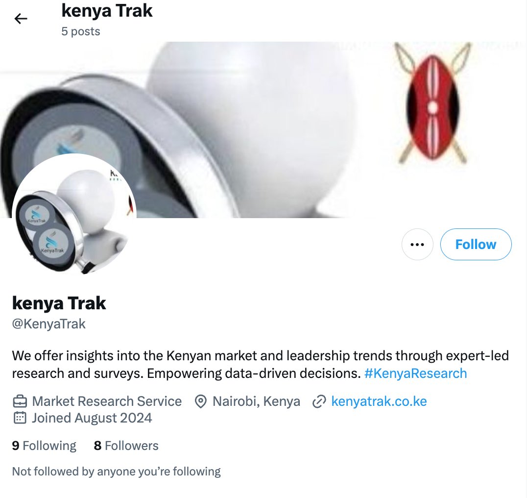 marcusolang's tweet image. I've never heard of "Kenya Trak". So I just did a very quick OSINT of "Kenya Trak". I'll present the facts and leave you to draw your conclusions. I'll make it quick.

1. Joined X in August 2025. Earliest posts are 6th September 2024.