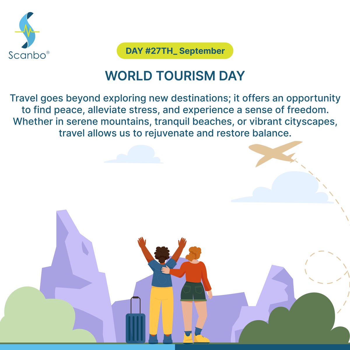 ScanboOfficial's tweet image. Happy #WorldTourismDay! 🌍 Travel with confidence knowing Scanbo’s health solutions have your well-being covered, wherever you go! #HealthyTravels #scanbo
