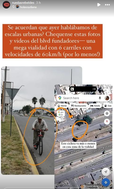 Ruedas Rebeldes (@ruedasrebeldes) on Twitter photo 🚲Abrimos hilo con algunas reflexiones de <a href="/holasoydianamx/">Diana Infante-Vargas</a> sobre el 2o día del Conteo Ciclista #Saltillo 2024
🚨¿Recuerdan las escalas urbanas?
👀Vean las siguientes fotos y videos en blvd. Fundadores
📷: cortesía de las personas voluntarias 🫶✨
<a href="/TrascenderSlt/">Trascender Saltillo A.C.</a> <a href="/E_MisionCero/">Estrategia Misión Cero</a> 🚲Abrimos hilo con algunas reflexiones de <a href="/holasoydianamx/">Diana Infante-Vargas</a> sobre el 2o día del Conteo Ciclista #Saltillo 2024
🚨¿Recuerdan las escalas urbanas?
👀Vean las siguientes fotos y videos en blvd. Fundadores
📷: cortesía de las personas voluntarias 🫶✨
<a href="/TrascenderSlt/">Trascender Saltillo A.C.</a> <a href="/E_MisionCero/">Estrategia Misión Cero</a>