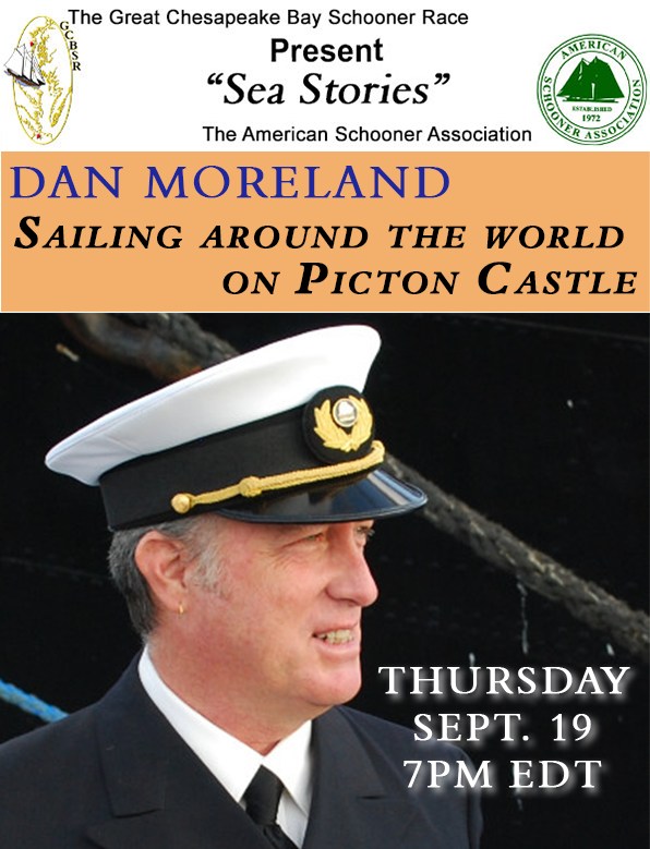 Sailing Around the World on Picton Castle with Captain Dan Moreland

Last week, Picton Castle's Captain Moreland participated in a Sea Story with The Great Chesapeake Bay Schooner Race and The American Schooner Association! Check out the recording: youtu.be/3baeg46cmnE?si…