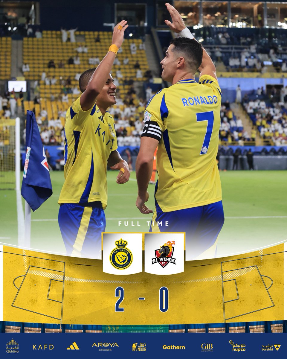 ⌛️ || Full time,
<a href="/AlNassrFC/">نادي النصر السعودي</a> 2:0 #AlWehda
