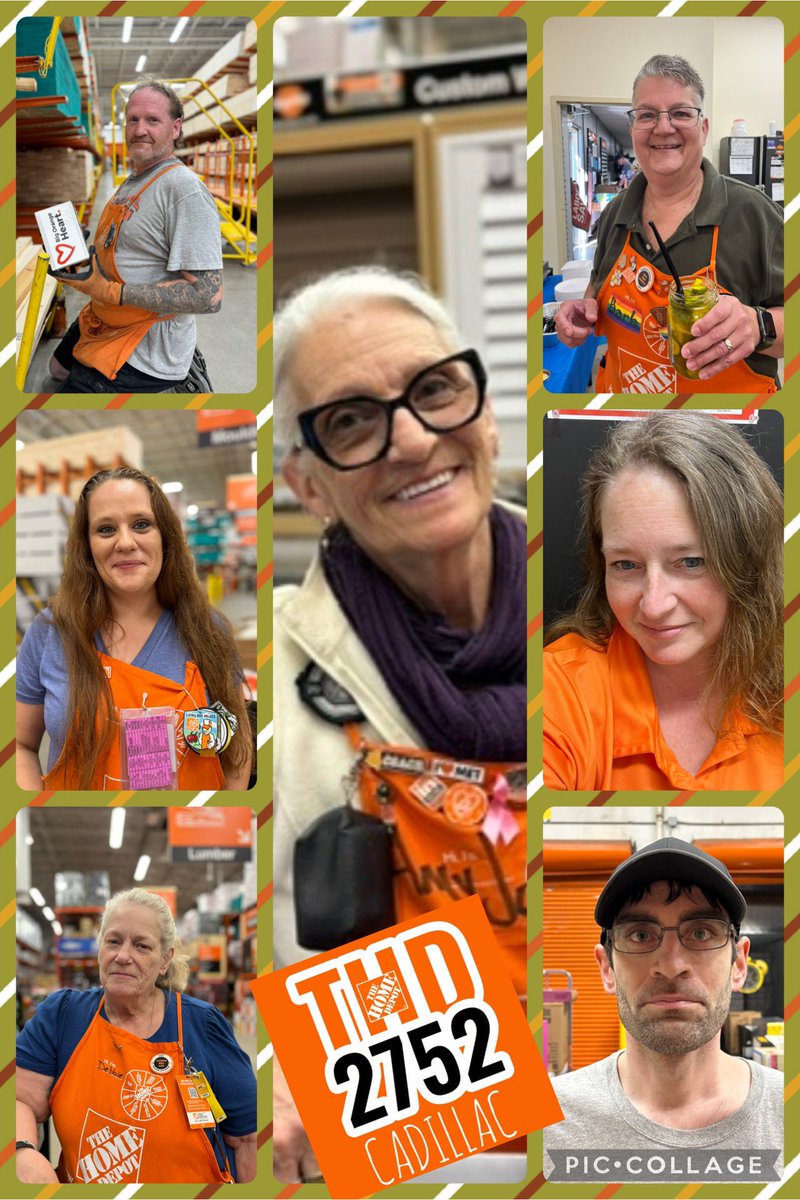 HomeDepotCadill's tweet photo. Cadillac Home Depotβs Associates of the month for July 2024 are the following Paul- Sales, Amy Jo- Specialty, Barb- D. S., Clare-MET, Steve- Freight, Debbie- Service Desk and Alicia-Cashier. Congratulations everyone! #cadillac2752 #associateofthemonth #ourMETrocks https://t.co/P5bM2LoKPU