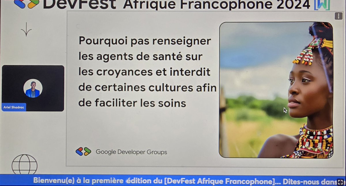 Google #AI dans le domaine de la santé en Afrique avec notre speaker Ariel Ouedraogo

youtube.com/live/xzPwdn2kv…

#DevFestAfriqueFrancophone