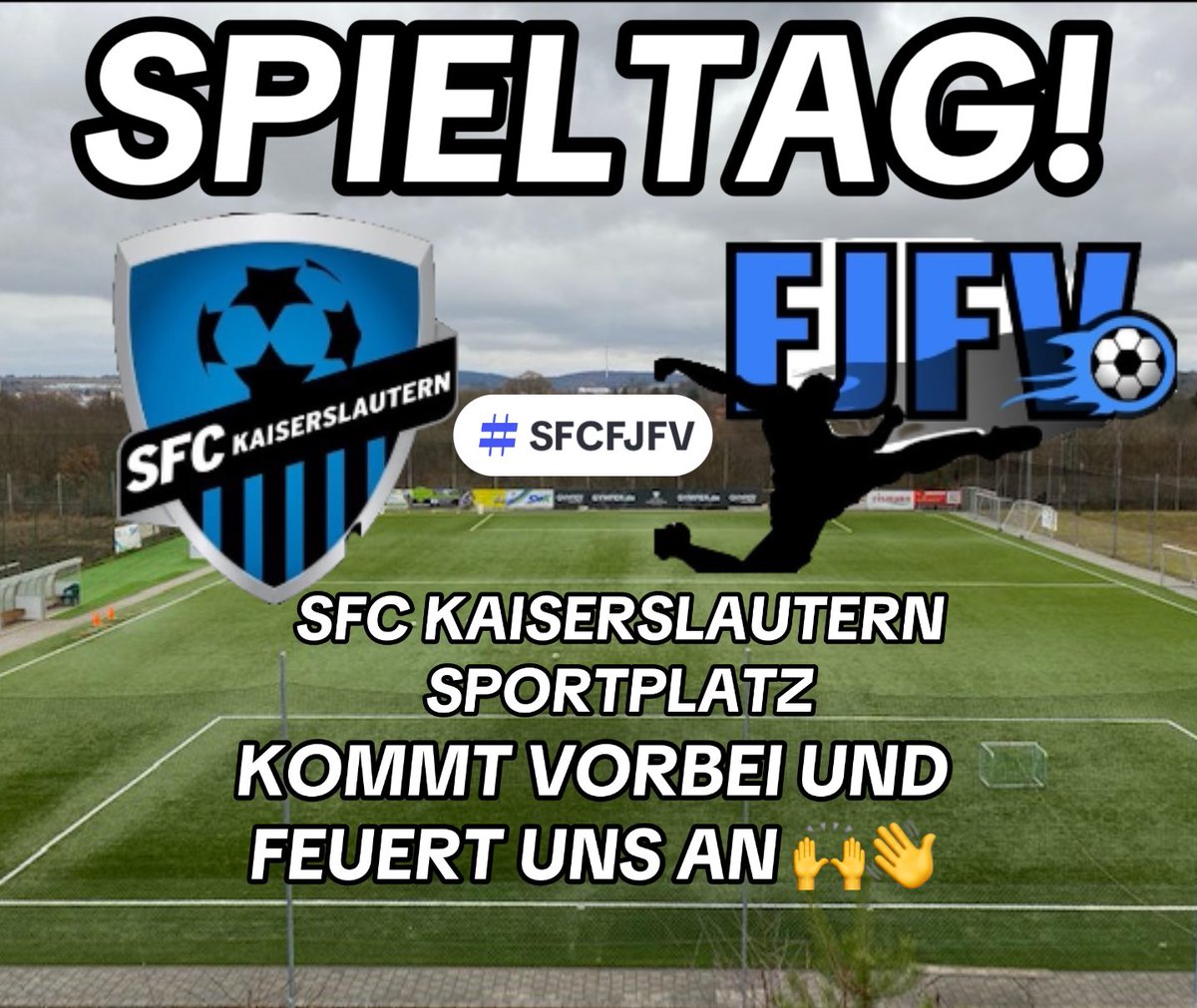 Morgen Spielen wir gegen den SFC KAISERSLAUTERN IN DER LIGA. ES WIRD EIN BIESSIEGES UND SPANNENDES SPIEL. KOMMT VORBEI UND FEUERT UNSER FJFV AN!!🙌🫶🏼💙🤍#SFCFJFV#💙🤍