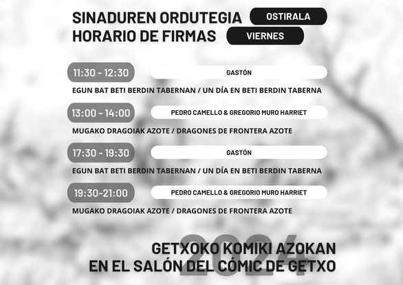 komikipedia's tweet image. #GetxokoKomikiAzoka
Ostirala irailak 27
@BetiBerdinTaber.na eta Azote komikien sinatze txandak
#HarrietEdiciones