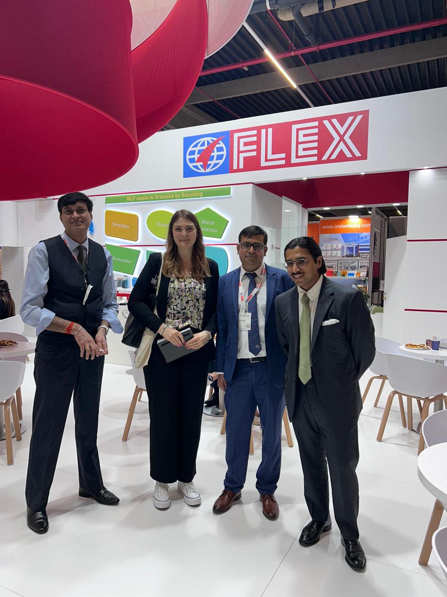 uflexltd's tweet photo. Mr. Apoorvshree Chaturvedi, Director – Global Operations, UFlex Group along with the Flex Films Europe team, at the Flex Films booth at FACHPACK, Europe’s leading packaging, technology, and processing trade fair, that took place in Nürnberg, Germany. #FlexFilms #FACHPACK https://t.co/DTZEXloICj