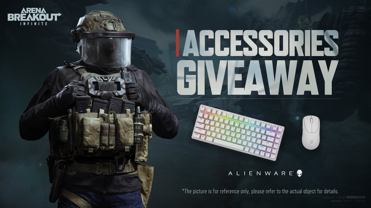 ArenaBreakoutPC's tweet photo. 🚨 GIVEAWAY ALERT! 🚨

Many thanks to @Alienware and @IntelGaming for the support at TwitchCon!
We’re giving away an Alienware mouse and keyboard to one lucky mercenary!
To enter:
1️⃣ Like and follow
2️⃣ Retweet
3️⃣ Comment and tag a friend

ENDS: October 7th  
Good luck! #Alienware #ArenaBreakoutpc