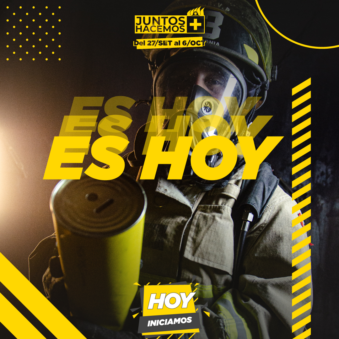 Hoy inicia la Colecta Nacional del CBVP:

» Es la única vez en el año en que los que vestimos el Uniforme Amarillo salimos a las calles con alcancías
» Podés pedir factura por tu donación
» Esta actividad incluye a las más de 140 Compañías del CBVP en todo el Paraguay