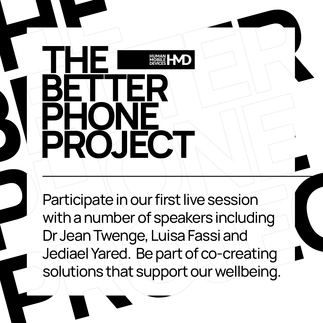 HMDdevices's tweet photo. We invite you to reserve your spot for our first live session, where we’ll talk about the effects of social media and smartphone usage.

📅 Date: Wednesday, 2nd October 2024
🕔 Time: 5:00pm BST

Reserve your spot: https://t.co/JMvd9576sl

 #TheBetterPhoneProject https://t.co/0gE3VXFnzm