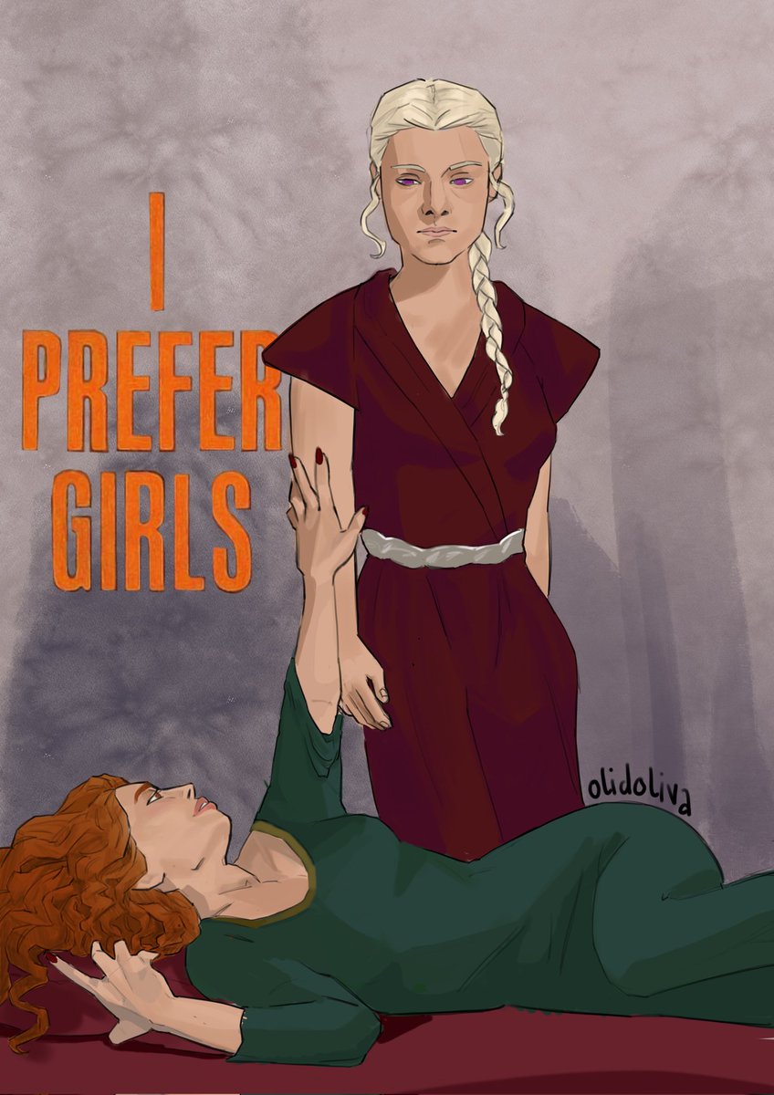 im the slowest artist in history but here it is, idk if anyone has done this since the trend is pretty old tho but anyways lets go lesbians!
#rhaenicent #WLW